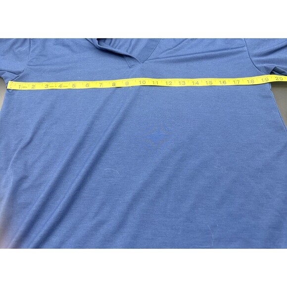 MERCER+METTLE Women's BLUE Stretch Moisture Wick Jersey Polo Sz M - Picture 8 of 9